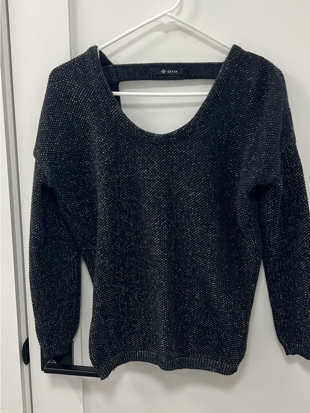 Satva Black Sweater Long Sleeve Women's XS